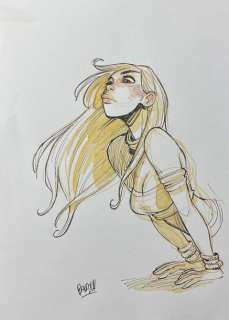 Barbucci/Dessin original illustrant la belle l’hér… | Dagoty