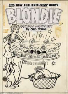 Paul Fung, Jr. (attributed) - Original Cover Art for Blondie (Harvey, 1950s). Exactly what was Dagwood doing in - | Heritage