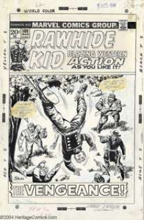 Larry Lieber and George Roussos - Original Cover Art for The Rawhide Kid #109 (Marvel, 1973). The Rawhide Kid is - | Heritage
