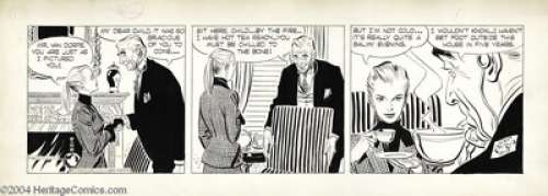 Alex Raymond - Rip Kirby Daily Comic Strip Original Art, dated 10-19 (King Features Syndicate, circa 1950s). It’s - | Heritage