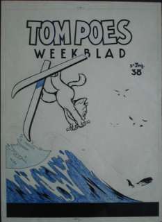 Marten Toonder: Originele Cover Tom Poes Weekblad. | Zwiggelaar Auctions