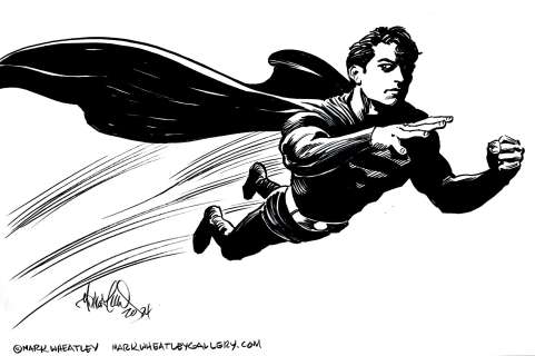 Mark Wheatley - U Can Help Build the Superman Statue By Buying This 100% Tax Deductible Flying Superman Artwork!