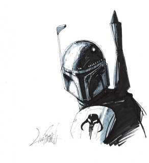 Livio Ramondelli | Original Drawing  - Star Wars  - Bobba Fett | Catawiki