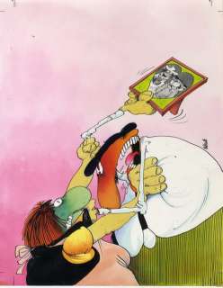 Binet, Christian | Les Bidochons Couverture originale Ã  l’encre de chine et aquarelle pour le numéro… | Cornette de St Cyr