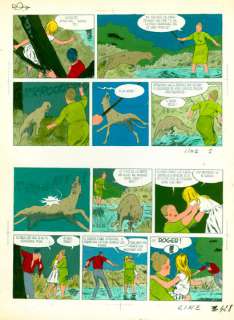 CUVELIER Paul Line Mise en couleur de la planche 35 du récit La maison du mystère,... | Vermot et Associés