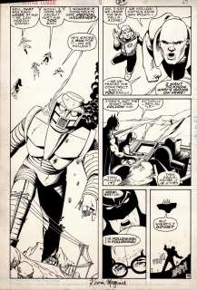 Keith Giffen Kevin Maguire Al Gordon - Jli #11 P 18 (Batman, Blue Beetle, Green Lantern, Martian Manhunter, Mr. Miracle Battle Gigantic Robot!) 1987