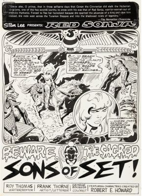 Frank Thorne - Marvel Feature 6 - Red Sonja Page 1 Splash