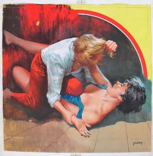 Jacono, Carlo - Original cover for Gialli Mondadori no. 877 "Una commedia per Johnny Liddell" (1965) | Catawiki