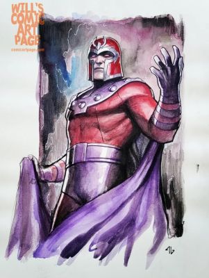 Adi Granov | Magneto 2Nd Coming Watercolor By Adi Granov (2017) | Will’s Comic Art Page