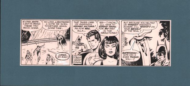 George Tuska, Vince Colletta | The World’s Greatest Superheroes Daily Strip 1/17/79 - Signed | Anthony’s Comic Book Art