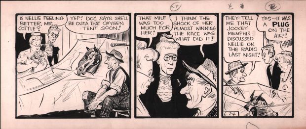 Ken Kling | Joe & Asbestos Daily Strip 6/24 - Horse in Hospital | Anthony’s Comic Book Art