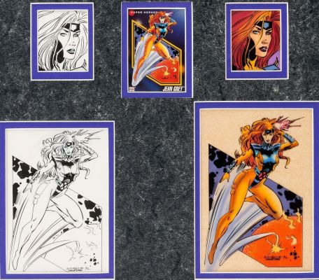 Silvestri, Marc - Marvel Universe 3 Trading Card #66 Front & Back: X-Men’s Jean Grey 1992 | Cool Lines Art