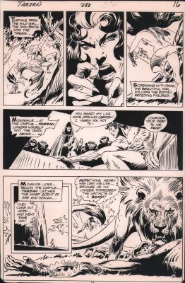 Vintage Stats And Production Art | Tarzan #233 P.15 - Tarzan & the Wild Girl - Vintage Joe Kubert Stat - 1974 | Anthony’s Comic Book Art