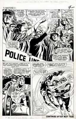Frank Giacoia, Gene Colan - Tales of Suspense #82 P 4 Semi-Splash (Iron Man Battles Titanium Man!) Large Art - 1966