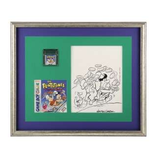 Game Boy Color Original Video Game Box Artwork Signed by Walter Carzon / GAME BOY COLOR: THE FLINTSTONES BURGERTIME IN BEDROCK | Propstore