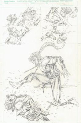 Rob Liefeld | X-Force #3 P 30 Semi-Splash (Shatterstar Battles Spectre in His 2Nd Appearance Issue!) 2004 | Romitaman