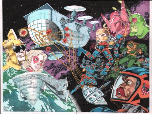 Bob Sharen, Pat Broderick | Micronauts Color Commission Dps - Signed - 2022 | Anthony’s Comic Book Art