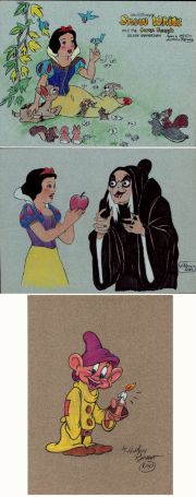 Anthony Romano | Snow White 50Th Anniversary Book P 1 Splash & 2 Interior Pinups (1987) | Romitaman