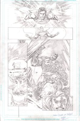 Ivan Reis | Superman #8 P.9 - Superman & Mongul - Signed - 2019 | Anthony’s Comic Book Art