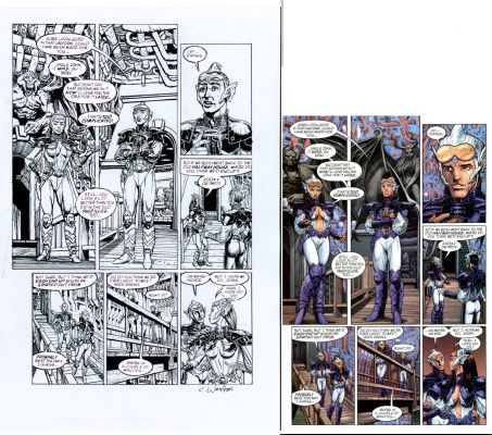 Chris Weston | Weston, Chris - Alan Moore’s Tom Strongs Terrific Tales #11 Pg 5, Jonni Future & Uncle Johnny Future 2004 | Cool Lines Art