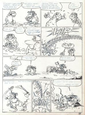 David Edouard & Ptiluc | PLANCHE ORIGINALE 3 TOME 2 de RAT’S Quand pousse le bitume | Galerie Napoléon