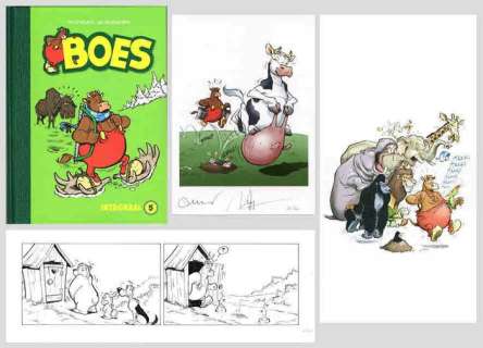 Boes - Luxe editie Boes Integraal deel 5 - N° 37/80 met originele strook in speciale map + ex-libris - hc met linnen rug | Catawiki