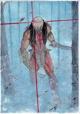 Neri Rearte | Predator From Prey Painted Illustration Page Commission | Splash Page