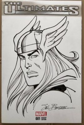 Thor Head Sketch The Ultimates 1 Avengers Blank Cover Sal Buscema John Buscema | eBay Europe