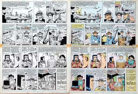 Hubinon | Buck Danny, planche gag Ã  l’encre de Chine publiÃ… | Banque Dessinée