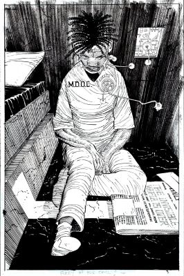 John Romita Jr., Klaus Janson | Action Comics #1027 P 16 Full Splash (Huge Image of the Red Cloud in His Prison Cell!) 2020 | Romitaman