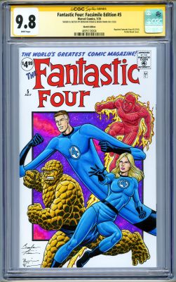 Brendon and Brian Fraim - CGC 9.8 FANTASTIC FOUR #5 Sketch Cover by the Fraim Bros.!