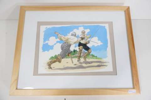 Dessin original couleur d’André Juillard "Le Duel"… | Rops