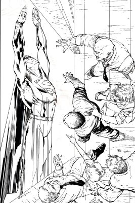 Ryan Benjamin | Smallville Season 11 #2 Cover (Large Superman!) 2012 | Romitaman