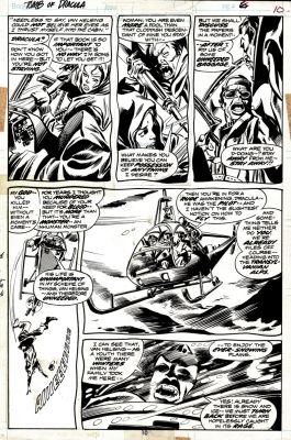 Gene Colan, Tom Palmer | Tomb of Dracula #19 P 10 (Dracula Throughout with Rachel Van Helsing As Dracula Kills a Pilot!) 1973 | Romitaman
