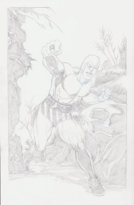 Lou Manna | The Phantom Running Pencil Art Commission | Anthony’s Comic Book Art