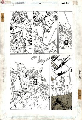 Dan Jurgens, Dick Giordano | Green Arrow #14 P 24 (Giordano Inks! (Green Arrow Watches the Female Murderer Die!) Large Art - 1988 | Romitaman