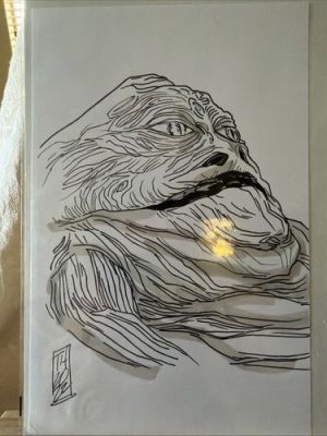 Jabba The Hutt 1/1 Drawing By Tom Hodges 2022 | eBay US (Buy It Now)