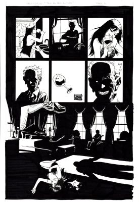 Eduardo Risso | Super Creepshow #1 P 6 (Sexy Death Page As Girl in Sexy Nighty Is Murdered By Old Man with Lethal Wine!) | Romitaman