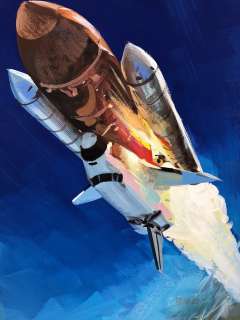 John Berkey - Blast Off Space Shuttle Challenger Preliminary
