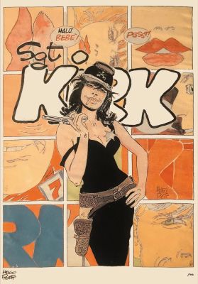 Hugo Pratt | arazzo Hugo Pratt – Sgt. Kirk #7 | Krazy Art Gallery
