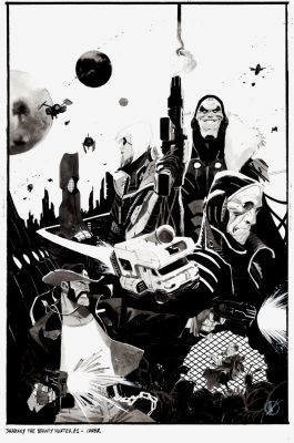 Matteo Scalera | Sharkey the Bounty Hunter #1 Wash Tone Cover (Sharkey in All Out Battle with Aliens!) 2019 | Romitaman