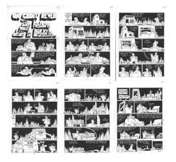 Leconte | "On croit rêver " Six planches. Encre, signée. Fluide… | Art Richelieu