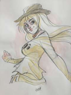 Barbucci, Alessandro - Dessin original en couleurs - Personnage  Féminin | Catawiki