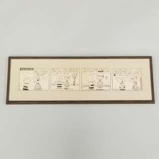 Charles Schulz original 4-panel framed daily strip comic - March 28, 1956 - 11" x 32 3/4" O.D. | misc / divers