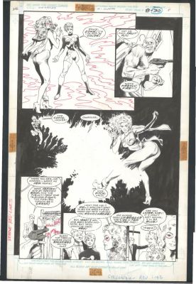 Gray Morrow Mark Beachum | Mark Beachum + Gray Morrow Large Art - Excellent End Page Issue Outsiders # 12 Page 8 | Koch Comic Art