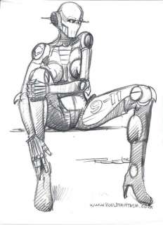 Roel | Robot girl sketch | Art4Comics