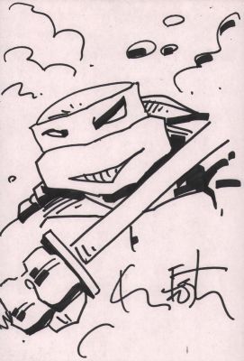 Kevin Eastman | Tmnt Marker Sketch Commission - Signed | Anthony’s Comic Book Art
