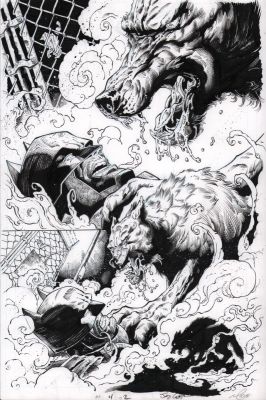 Brian Level, Jay Leisten | Batman Vs. Bigby! a Wolf in Gotham #1 Ch.4 P.2 - Bigby Bears Down on Batman - 2022 | Anthony’s Comic Book Art