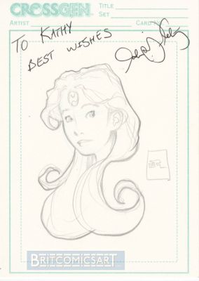 Josh Middleton | Meridian Sophie Sketch Card Drawing By Josh Middleton | BritComicsArt