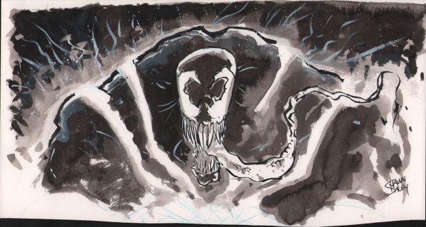 Shawn Daley | Venom Ink & Wash Commission - Signed | Anthony’s Comic Book Art